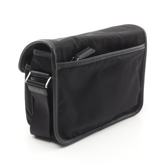 Prada Re-Nylon Tessuto Saffiano Shoulder Bag Nylon Saffiano Leather Black - Picture 2 of 5